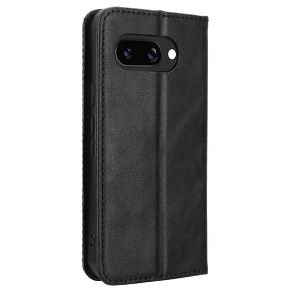 Bofink Vintage Google Pixel 9a nahkakotelo - Musta Black