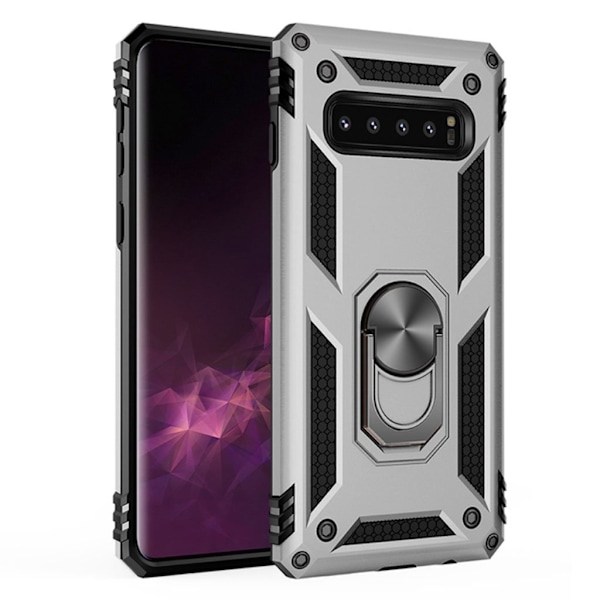 Bofink Combat Samsung Galaxy S10 Plus kuoret - Hopea Silver grey