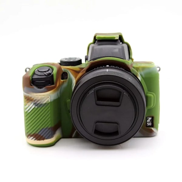 Nikon Z50 silikoneovertræk - Camouflage Green