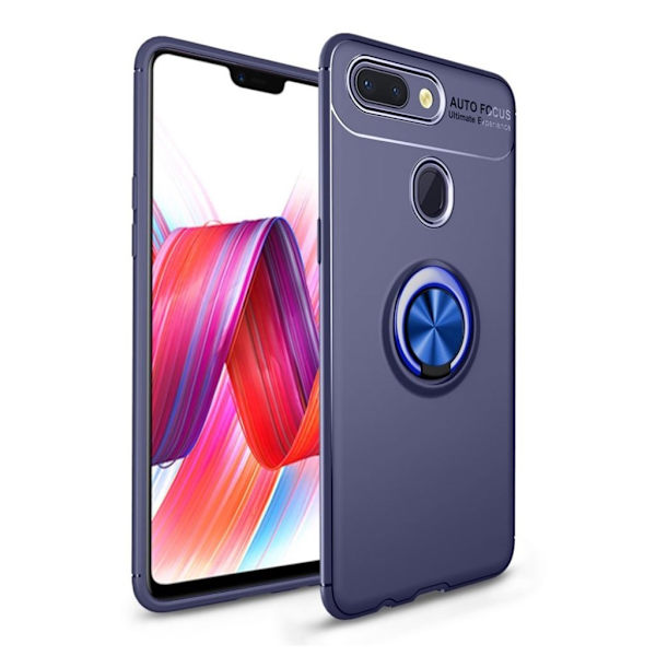 Xiaomi Mi 8 Lite Etui Med Fingerring - Blå Blue