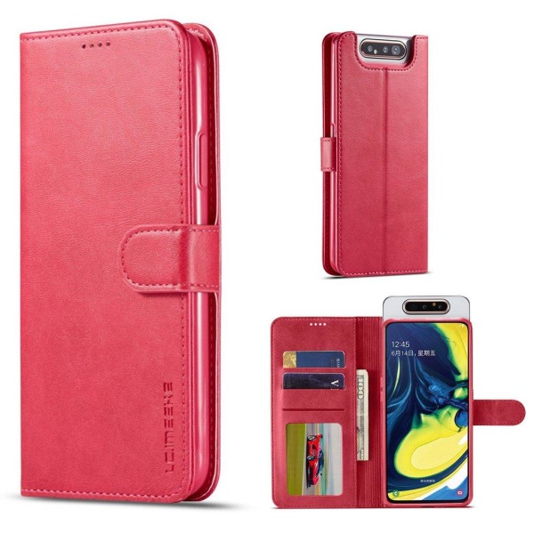 LC.IMEEKE Samsung Galaxy A80 Flip kotelot - Punainen Red