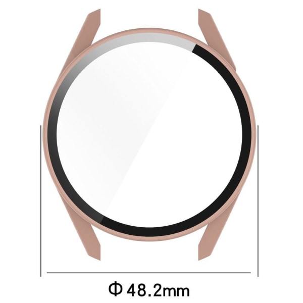 Huawei Watch GT 3 (46mm) TPU-ramme + skærmbeskytter af hærdet glas - Mørkeblå Blue