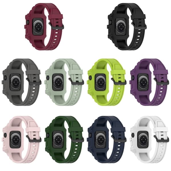 Apple Watch (41 mm) kul klokkerem i silikon med deksel - Svart Black