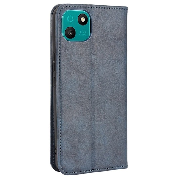 Bofink Vintage Wiko T10 Læder Etui - Blå Blue