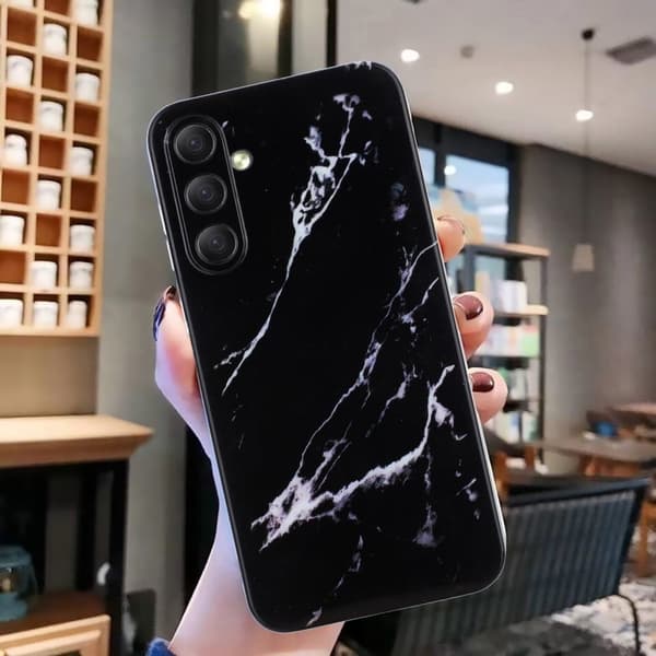 Marble design Samsung Galaxy A05s kotelot - Musta Black