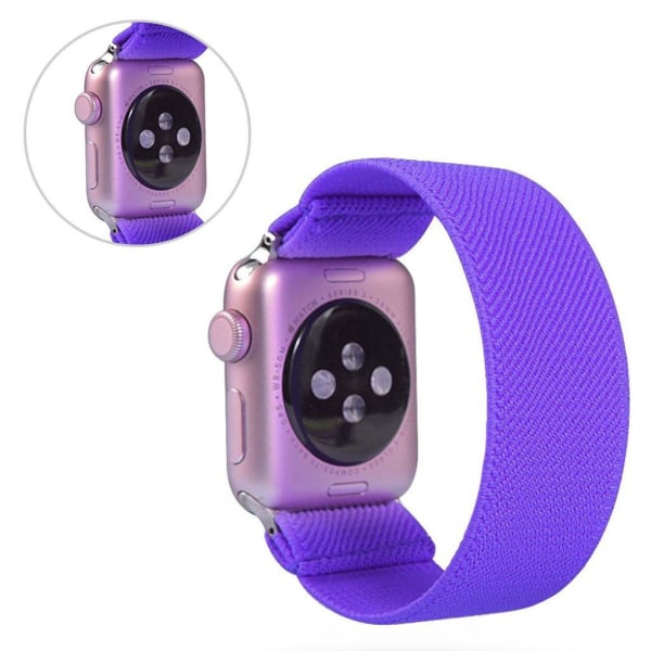 Apple Watch Series 6 / 5 44mm enkel nylon-urrem - Lilla Purple