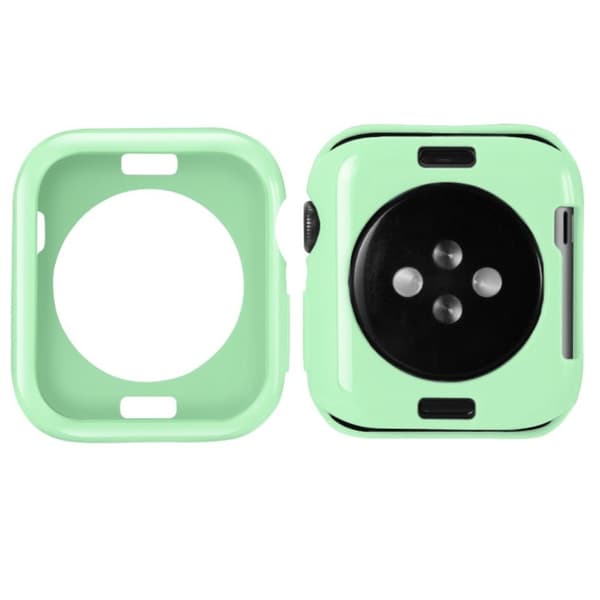 Apple Watch Series 5 44mm simple silikone etui - Cyan Green