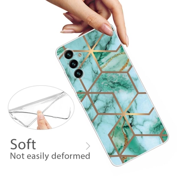 Marble Samsung Galaxy A13 5G Etui - Smaragd Terning Mønster Green