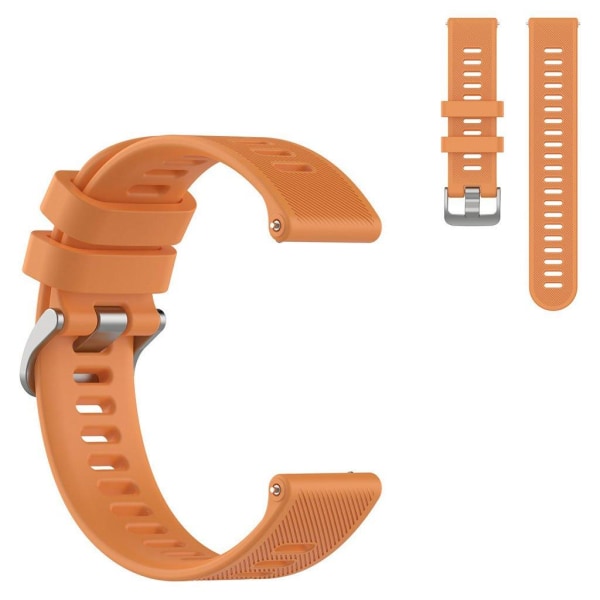 20 mm klockarmband i silikon med twillstruktur till Garmin Forerunner 158/55 - Orange Orange