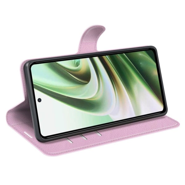 Klassisk OnePlus Nord CE 3 Flip Etui - Lyserød Pink
