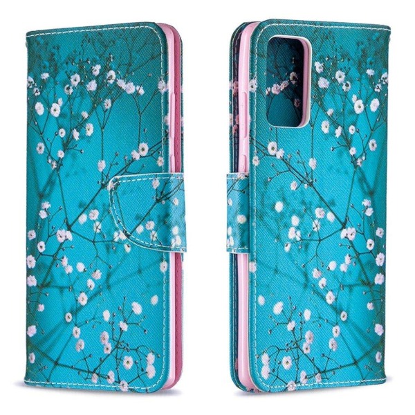Wonderland Samsung Galaxy Note 20 flip case - Vivid Flower Blue