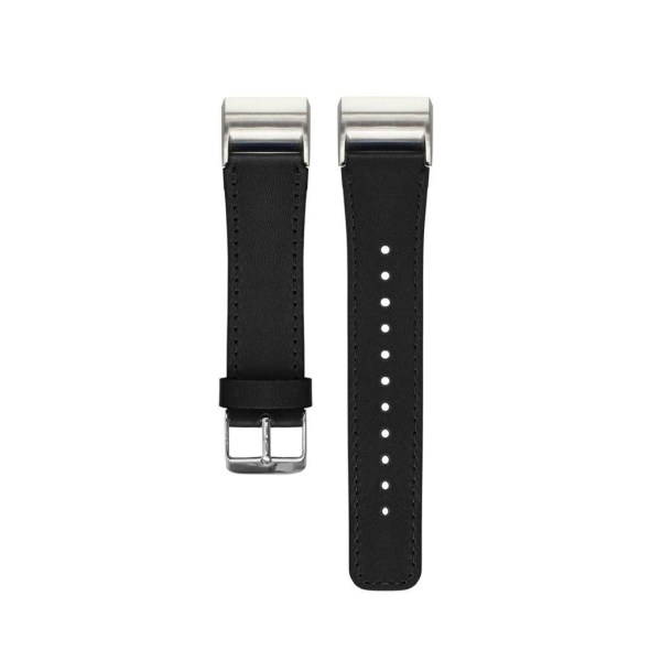Fitbit Charge 2 äkta läder klockarmband - Svart Svart