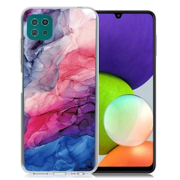 Marble Samsung Galaxy A22 5G Suojakotelo - Aqueous Vibrant Pattern Multicolor