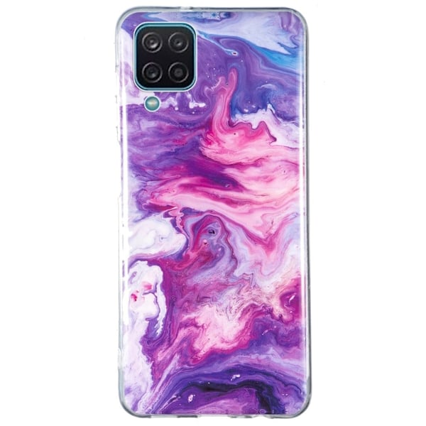 Marble Samsung Galaxy A12 5G Suojakotelo - Punainen Multicolor