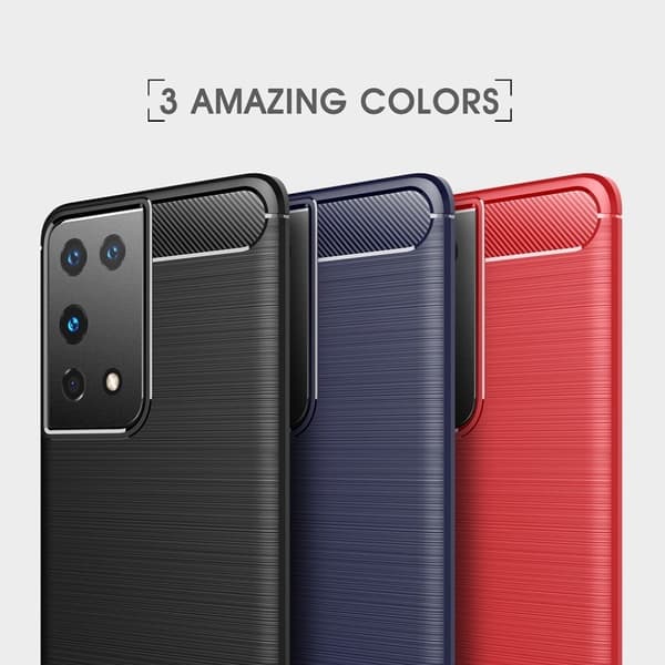 Carbon Flex Samsung Galaxy S21 Ultra 5G skal - Blå Blå
