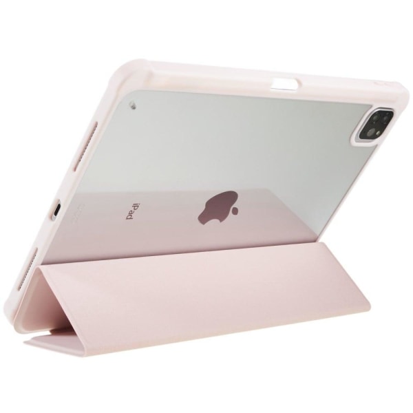 iPad Pro 12.9 (2022) / (2021) / (2020) tri-fold leather and acry Pink