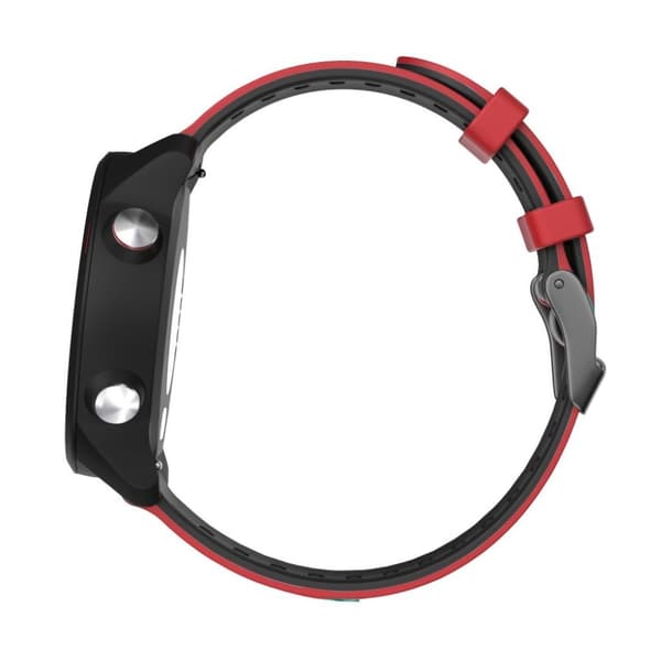 20 mm Universal dobbeltfarvet silikoneurrem - Rød / Sort Red