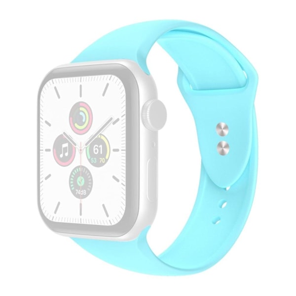 Apple Watch Series 8 (41mm) simple silicone watch strap - Sky Bl Blå