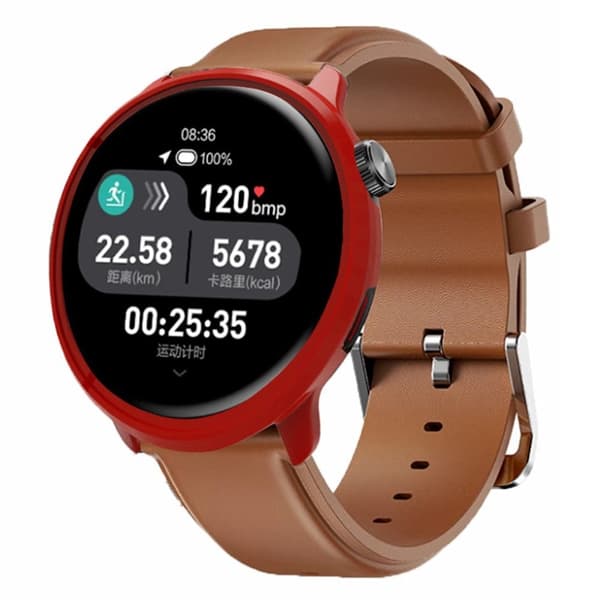Mibro Watch Lite2 Watch Protective Frame Impact-Resistant Scratch-Resistant Half Wrapped Cover - Rød Red