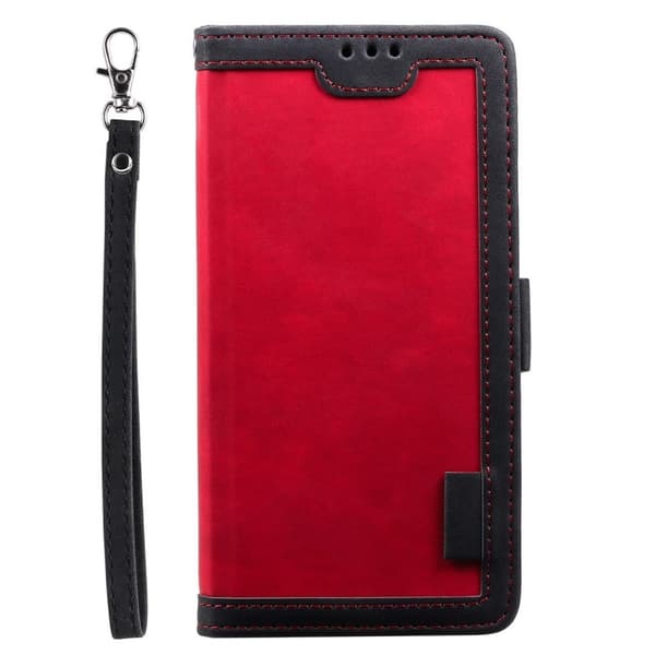Surburbian iPhone 12 Pro / iPhone 12 læder flip etui - Rød Red