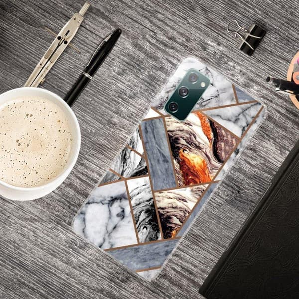 Marble Samsung Galaxy S20 FE Etui - Fragment of Marble Tiles Multicolor