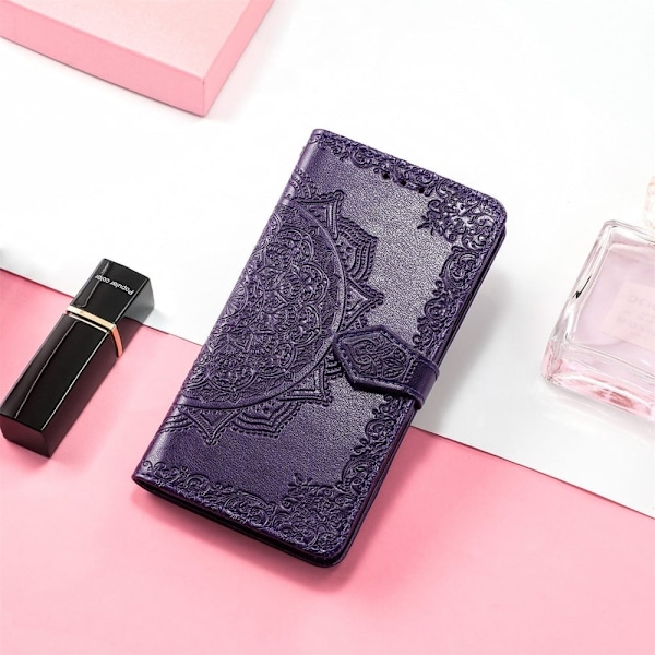 Mandala Motorola Moto G71 5G Läppäkotelo - Violetti Purple