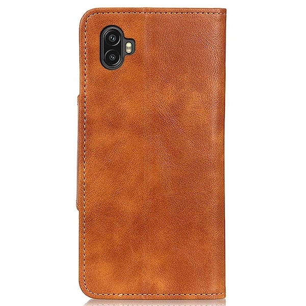 Alpha Samsung Galaxy Xcover 2 Pro læder flip etui - Brun Brown