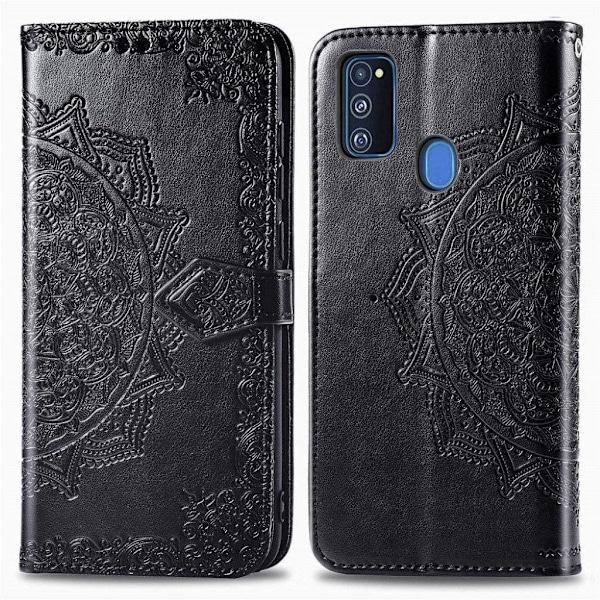 Mandala läder Samsung Galaxy M30s fodral - Svart Svart