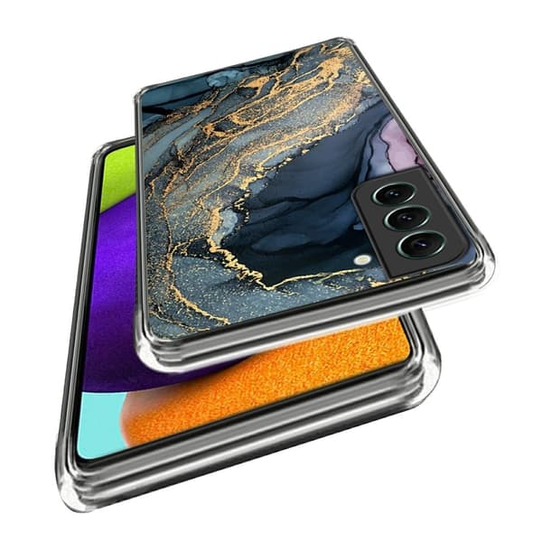 Marmormotiv Samsung Galaxy S24 skal - Stil L Lila