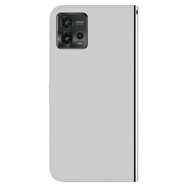 Mirror Motorola Moto G72 Flippetui - Sølv Silver grey