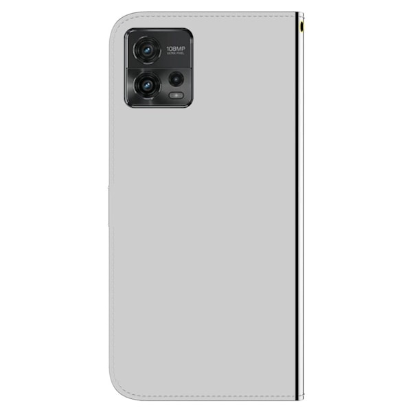 Mirror Motorola Moto G72 fodral - Silver/Grå Silvergrå
