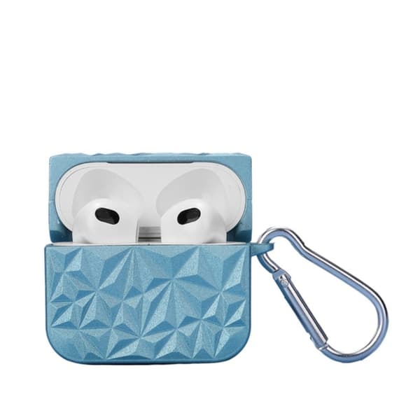 AirPods 3 diamantformat fodral med spänne - Blå Blå