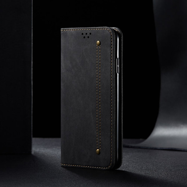 Jeans Xiaomi 12 Pro flip etui - Sort Black