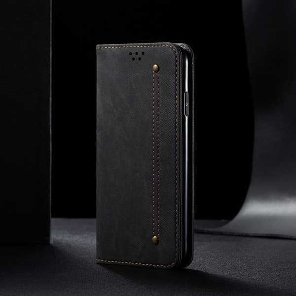 Jeans Xiaomi 12 Pro flip etui - Svart Black