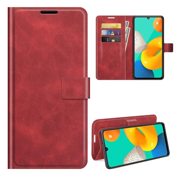 LC.Imeeke Samsung Galaxy M32 Läppäkotelo - Punainen Red