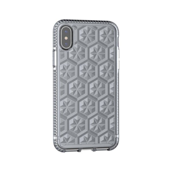 iPhone X beskytter dekslet af hybridmateriale med 3D kube mønster - Rosa Silver grey