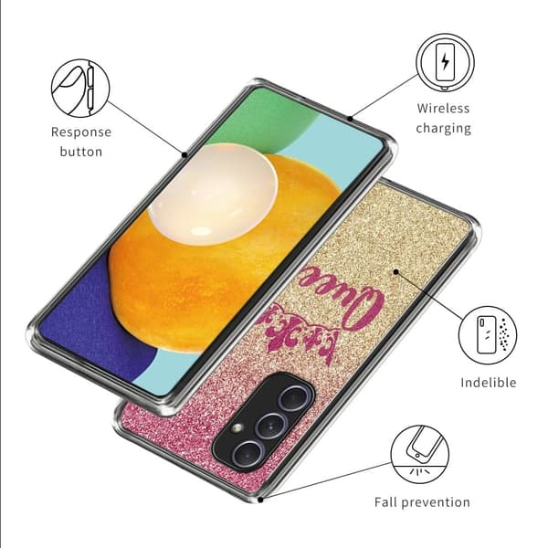 Deco Samsung Galaxy A54 deksel - Skinnende Dronning Pink