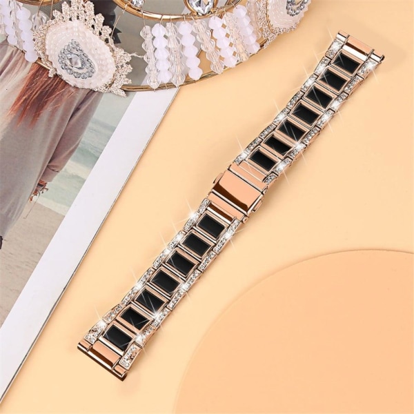Stainless steel in rhinestone décor watch strap for Huawei and H Pink