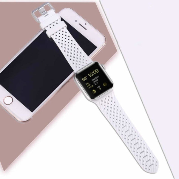 Apple Watch Series 5 40mm cool silicone watch band - White Vit