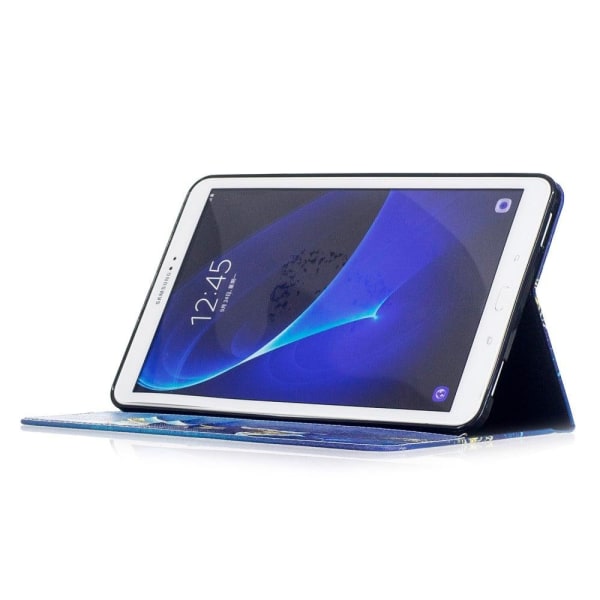 Samsung Galaxy Tab A 10.1 (2016) Charmerende læder etui - Blå sommerfugl Blue