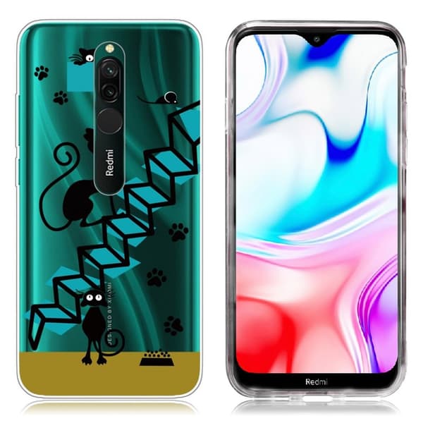 Deco Xiaomi Redmi 8 deksel - Svart Cats Black