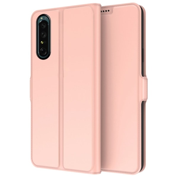 Smidigt och tunt PU-läder Sony Xperia 1 IV fodral - Rosa Rosa