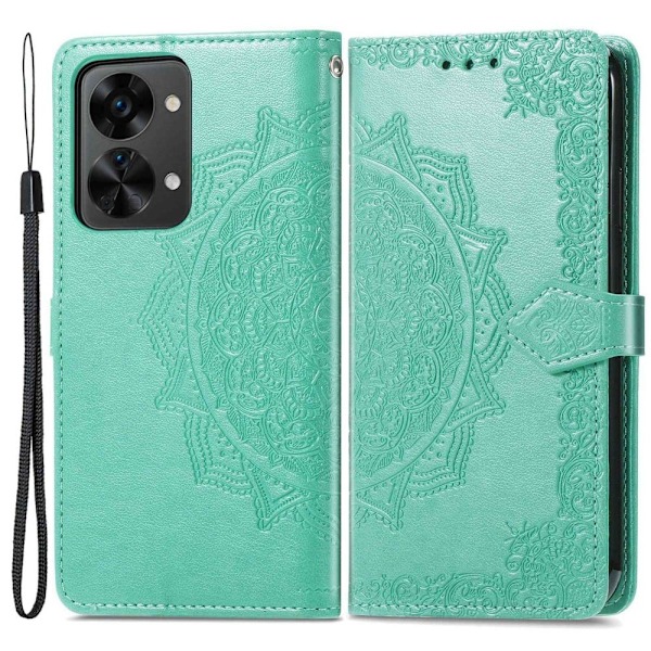 Mandala läder OnePlus Nord 2T fodral - Grön Grön
