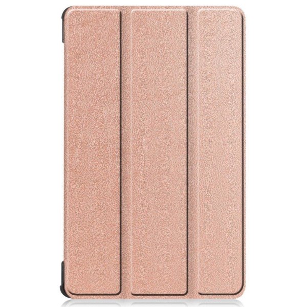 Lenovo Tab M8 simple tri-fold leather flip case - Rose Gold Pink