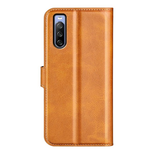Sony Xperia 10 IV læderetui med pung - Gul Yellow