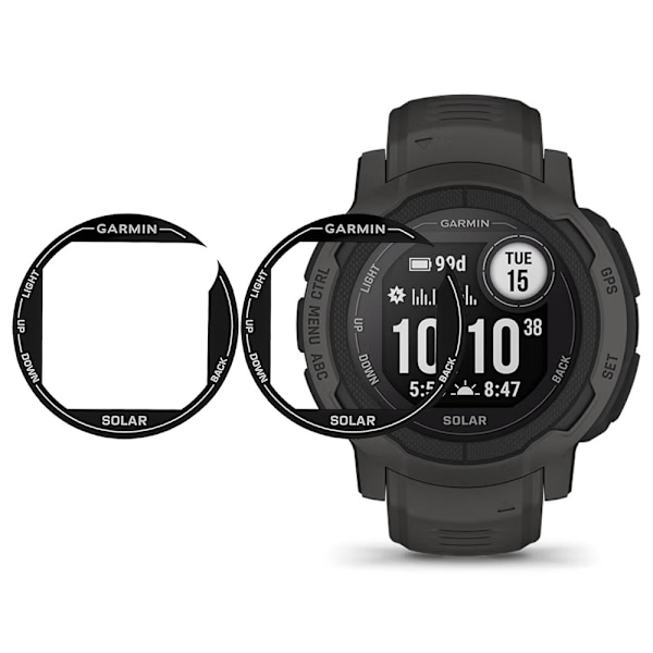 2Pcs Garmin Instinct 2 HD PMMA screen protector Transparent