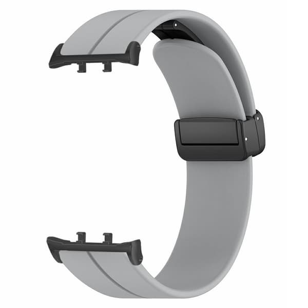 Honor Watch 5 Bands Silikone urrem med magnetisk foldelås - Grå Silver grey