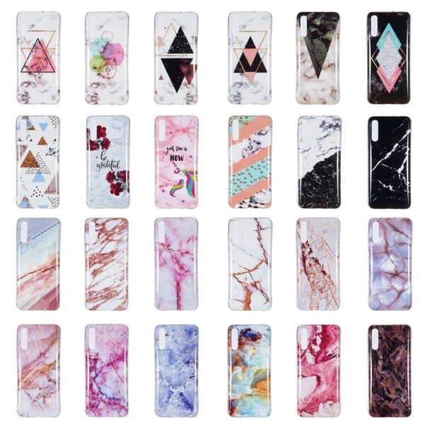 Marble design Samsung Galaxy A70 kotelot - Tyyli D Multicolor