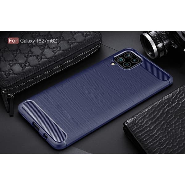 Carbon Flex Samsung Galaxy M62 / Samsung Galaxy F62 skal - Blå Blå