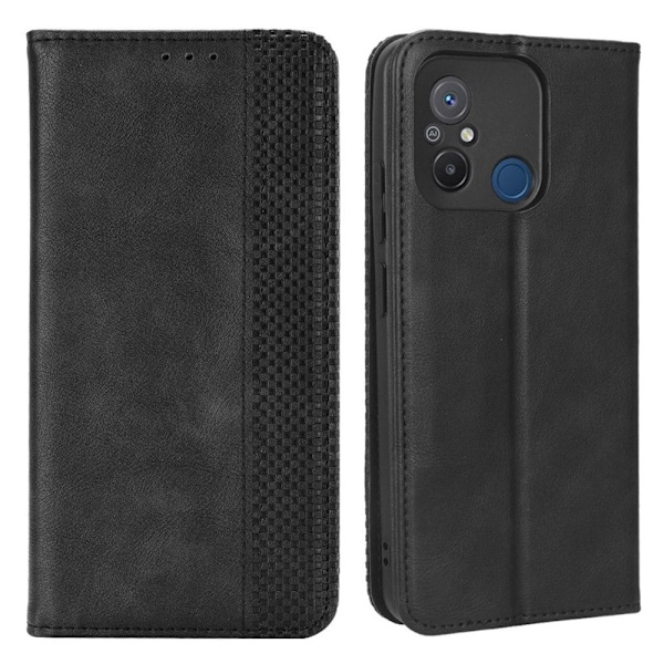 Bofink Vintage läder Xiaomi Redmi 12C fodral - Svart Svart